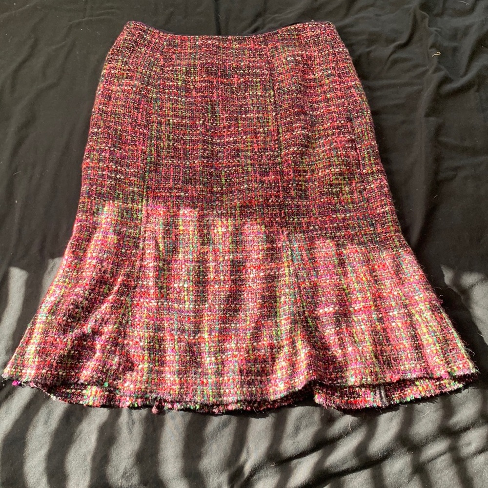 Talbots Pink & Purple Tweed Skirt, size 2